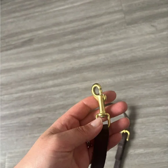 Vintage 1997 Coach 9870 Court Top Handle Leather Bag Dark Brown Crossbody Bag - Picture 13 of 13